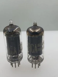 Pair RCA 6AU6 Test NOS 3750gm & 3750gm Black Plate Top D Get Serious Tubes T619 - Picture 1 of 4