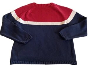 Suéter tejido beige rojo azul marino Gap Kids niños 10 - Imagen 1 de 8