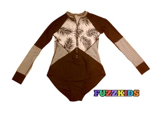 Traje de baño monokini de manga larga atlético de una pieza en blanco y negro para mujer body grande - Imagen 1 de 5