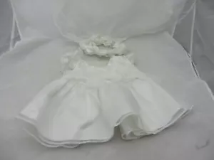Vestido de novia Build a Bear BABW blanco con velo - Imagen 1 de 4