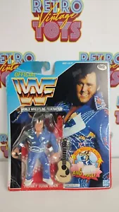 HONKY TONK MAN 1990 WWF WRESTLING GIG BLUE CARD MOC VINTAGE HASBRO RATTLE ROLL - Picture 1 of 6