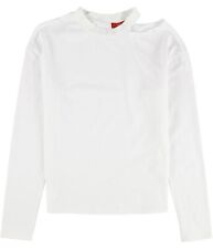 n:philanthropy Womens Cut Out Basic T-Shirt, White, Small