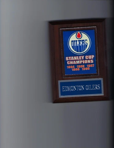 EDMONTON OILERS PLAQUE STANLEY CUP CHAMPIONS CHAMPS HOCKEY NHL Cover