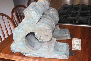 Antique Pair Large Roof Brackets Vintage Corbels Old Farmhouse Architectural - Picture 1 of 7