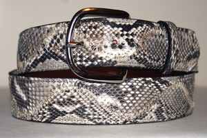 white snake print belt