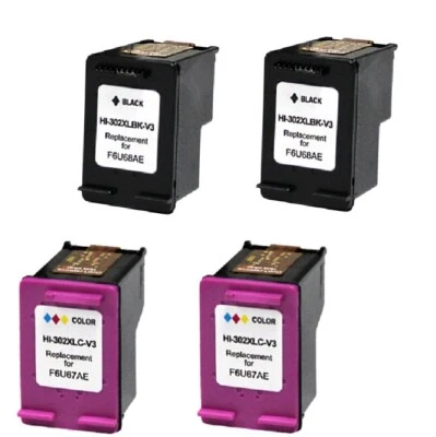 ILLICOENCRE Cartouches compatibles 302 XL pour HP OfficeJet 3835 3836 4650 4655 4656