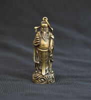 China Old Collectibles Pure brass lucky Zodiac dog pendant