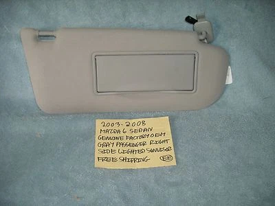 Mazda 6 2003-2008 sedán tela gris de fábrica parasol iluminado derecho envío gratuito Foto 1 de 4