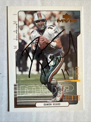 Damon Huard 2000 Upper Deck MVP #87 Autographed SIGNED AUTO Card Miami Dolphins - Image 1 of 2