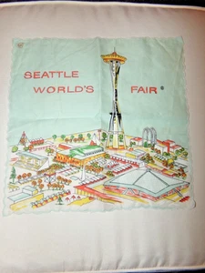Vintage Seattle Worlds Fair Hanky Hankie Space Needle 1962 - Picture 1 of 4