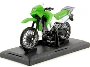 1990 Kawasaki KLR650 Verde/Blanco 1:18 Motor MAX 411 - Imagen 1 de 4