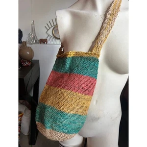 Woven Bag 1960s 1970s, Tote, Shopping, Reusable, Market, Handmade - Picture 1 of 4