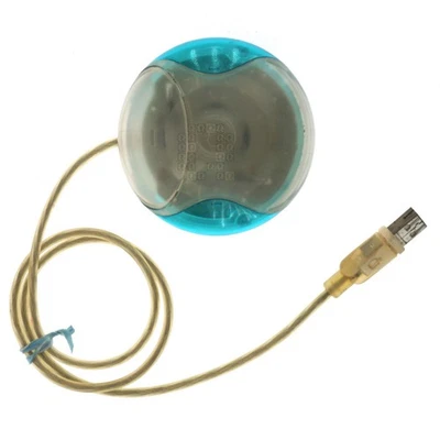 Apple M4848 USB Mouse, Blueberry Blue (Hockey Puck) - Image 1 of 4