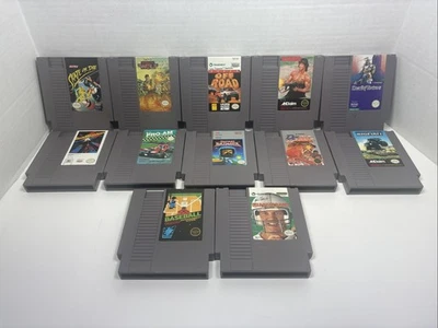 Lote De 12 Juegos NES Rambo, Béisbol, Rc Pro-am, Skate Or Die, Super Offroad, Etc Foto 1 de 4