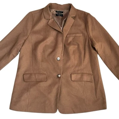 Talbots Plus 18W Camel Wool Blend Blazer Jacket Italian Fabric Classic Lined - Image 1 of 4