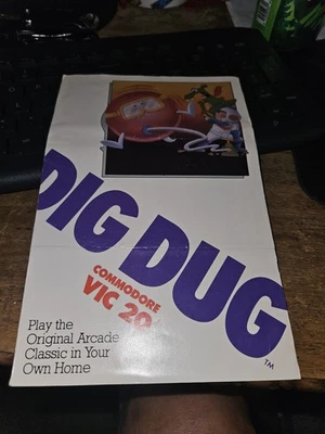 Vintage 1983 COMMODORE 64 VIC-20 DIG DUG Game Instruction Manual ONLY - Image 1 of 2