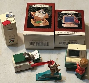 Hallmark Ornaments Office Supplies Computer Stapler Filing Cabinet Copy Machine - Picture 1 of 6