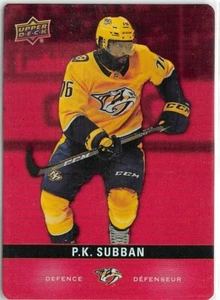 2019-20 UD Tim Hortons Red Die Cuts #DC24 P.K. Subban - Picture 1 of 2