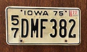 Vintage 1975 Iowa Nummernschild - Linn County - Bild 1 von 1