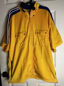 Vintage Rare Adidas Jacket Men Orange Jacket Full Zip Short Sleeve ( Read ) - Picture 1 of 9