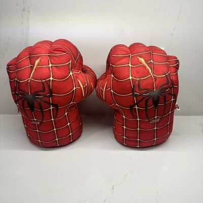 Par de guantes de puño de felpa Spiderman Marvel Avengers disfraz guantes aplastados Foto 1 de 4