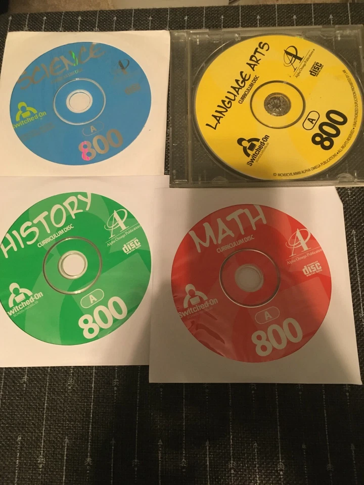 Switched on Schoolhouse, 8th grade 4’subject complete free ship, AOP SOS - Image 1 of 1