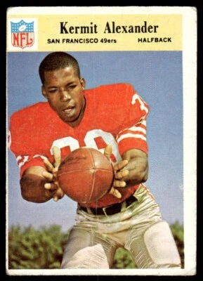 1966 Philadelphia Football Card Kermit Alexander San Francisco 49ers #171 G-VG - Image 1 of 2