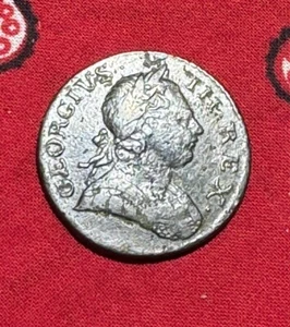 Authentic 1772 George III Revolutionary War Non-Regal Colonial Halfpenny Better - Picture 1 of 7