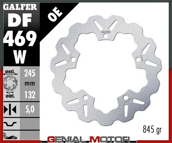 Galfer Disco Freno Posteriore Wave Fixed 245X5mm Yamaha Mt 07 Motocage 2015 - Image 1 of 1
