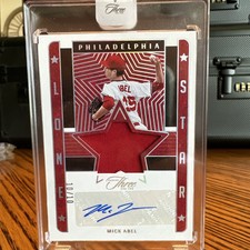 2023 Panini Three and Two MICK ABEL Lone Star Patch Auto /10. Phillies.