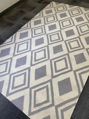  Beni Ourain Moroccan Flat Weave Area Rug  5' X 8' Klim Rug Reversible New fine - Image 1 of 4