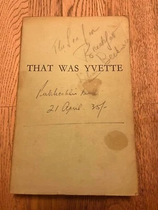 That was Yvette ~ Bettina Knapp ~ 1966 ~ Proof Copy ~ 1st Edition - Very Rare - Picture 1 of 6