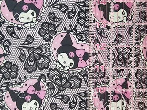 Custom 100% Cotton Woven Fabric Hello Kitty Sanrio Kuromi Lace By The 1/4 Yard - Picture 1 of 2