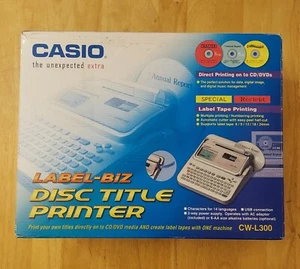 Vintage Retro Casio CD/DVD Disc Title Printer & Label Maker CW-L300 - Picture 1 of 4