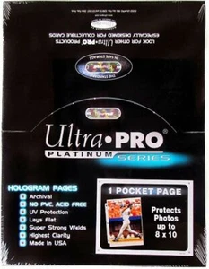 100 x ULTRA PRO 1 POCKET PLATINUM 8 x 10 PHOTO PRINTS COMIC SLEEVES PAGES - Picture 1 of 3