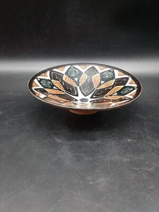 Art Pottery Tribal Pattern Bowl Signed Roberto - Picture 1 of 4