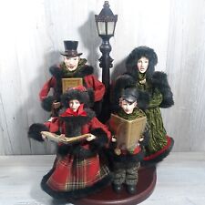 Valerie Parr Hill QVC Christmas Carolers Dickens Christmas Wooden Stand