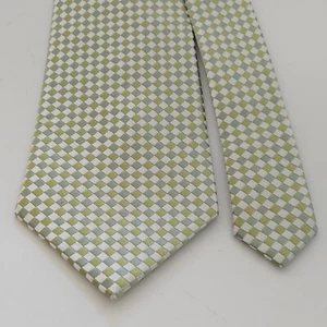 Landisun Of Hi Malaya, 100% Seide, Herren Krawatte kariert grün weiß " - Bild 1 von 5