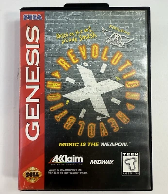 Revolution X f. Aerosmith (Genesis, 1995) Game Case Manual Poster Registration - Image 1 of 4