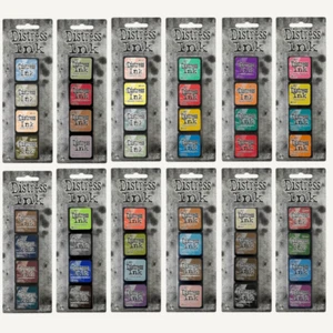 KITS de 4/paquete de mini almohadillas de tinta de socorro Tim Holtz - Elige entre 18 kits - Imagen 1 de 36