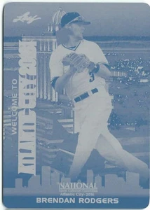 BRENDAN RODGERS 2016 Leaf NSCC Booth Exclusive Rookie PRESS PLATE 1/1 - Picture 1 of 1