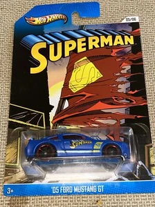🔥 Hot Wheels Superman 5/6 2005 '05 Ford Mustang GT Blue Yellow VHTF 🔥 - Picture 1 of 4