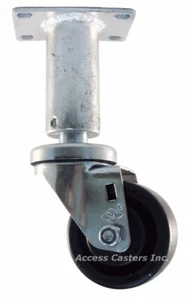 Rueda giratoria de altura ajustable 4DADSE4 4", rueda de poliolefina, capacidad de 300 libras - Imagen 1 de 1
