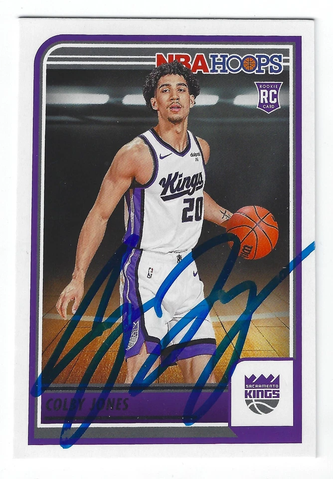 COLBY JONES SACRAMENTO KINGS SIGNED NBA HOOPS ROOKIE CARD XAVIER MUSKETEERS - Image 1 of 1