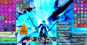 Blox Fruit LV2550 Full Gear Shark V4 Godhuman Awaken Buddha TTK CDK Scythe 195M - Picture 1 of 12