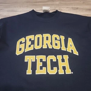 Champion Sweater Medium Blue Spellout Logo Pullover Crewneck Sweatshirt - Picture 1 of 10