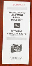 LEICA PHOTO EQUIPMENT PRICELIST, FEB 1975/133048