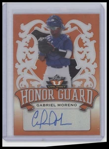 Leaf Valiant 2021 #HG-GM1 Gabriel Moreno guardia de honor autógrafos naranja #/99 - Imagen 1 de 1