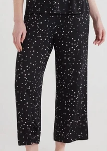 -2-TEILIGES GRAUES TOP & SCHWARZE STERNE MOND KURZE HOSE JOYSPUN PYJAMA SET TASCHEN SET 2X - Bild 1 von 8