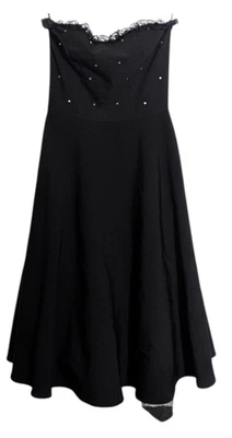 Vestido De Colección LA BELLE Negro Estrás Encaje Sin Tirantes Talla 5 I-2 Capricho Hada Foto 1 de 4